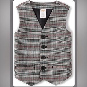 NEW - Gymboree Stylish Vests for Boys. Blac /Grey. Size 7